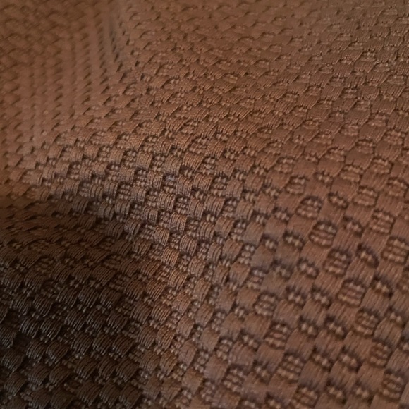 Vintage rust / brown color fabric purse, wooden handle,  like new condition - Picture 3 of 5